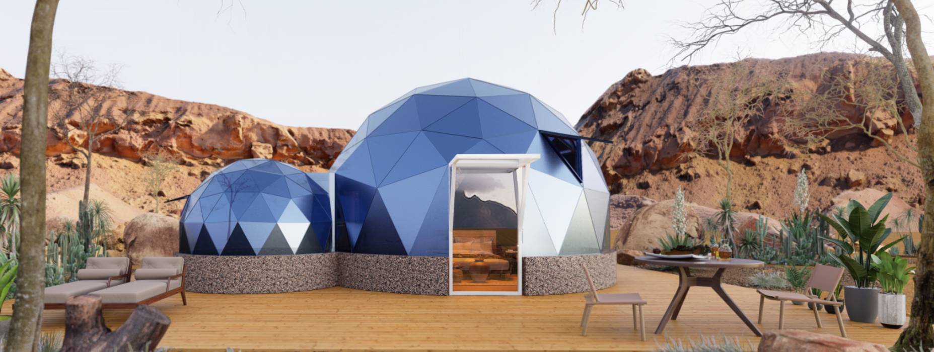 米林县球形智能光伏玻璃星空房